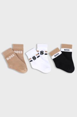 Three-pack kids' socks, Black