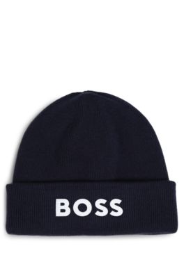 Kids' logo beanie, Dark Blue