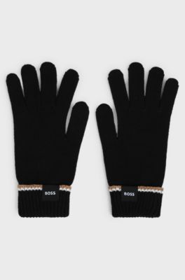 Kids' cotton gloves, Black