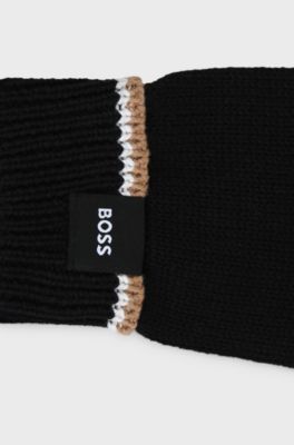Kids' cotton gloves, Black