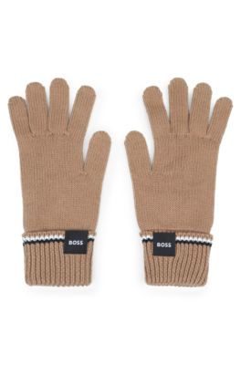 Kids' cotton gloves, Brown