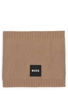 Kids' logo-print snood, Brown