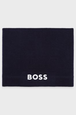 Kids' logo-print snood, Dark Blue