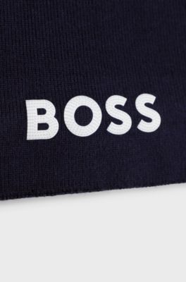 Kids' logo-print snood, Dark Blue