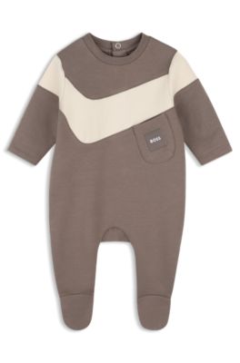 Baby fleece sleepsuit, Brown