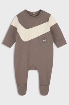 Baby fleece sleepsuit, Brown