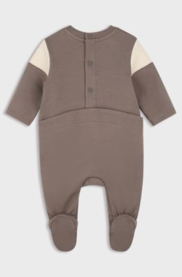 Baby fleece sleepsuit, Brown