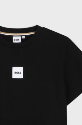 Kids' loose-fit T-shirt, Black