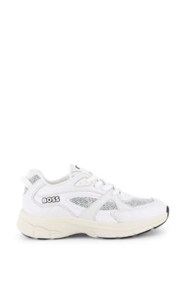 Kindersneakers met logo, Wit