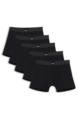 Kids' 5-pack boxer shorts, Black