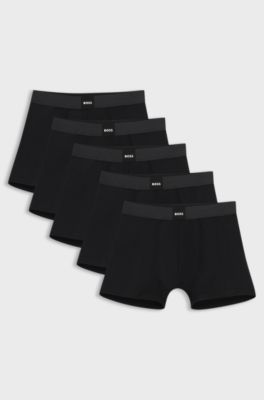 Kids' 5-pack boxer shorts, Black