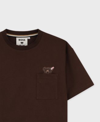 BOSS x Steiff kids' T-shirt, Dark Brown