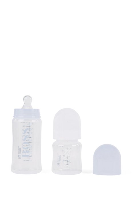 Geschenk-Set mit zwei BPA-freien Baby-Fläschchen, Hellblau