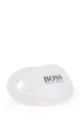 Baby dummy in silicone with printed logo, White