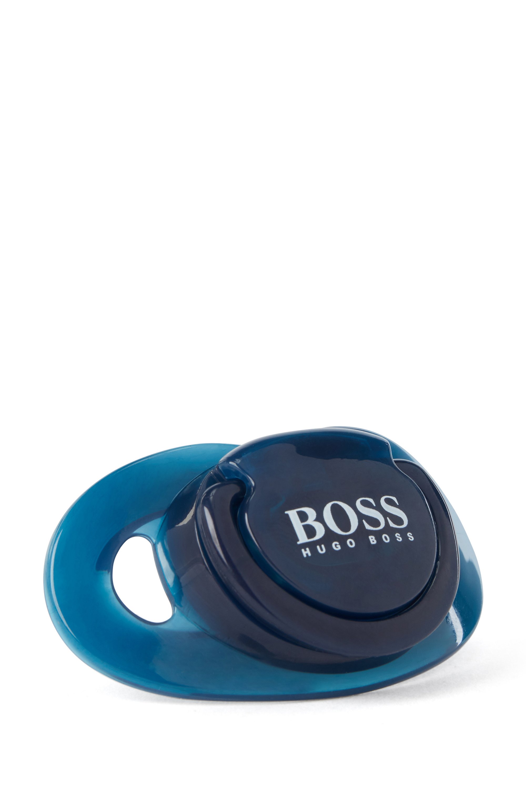 Baby dummy in silicone with printed logo, Dark Blue