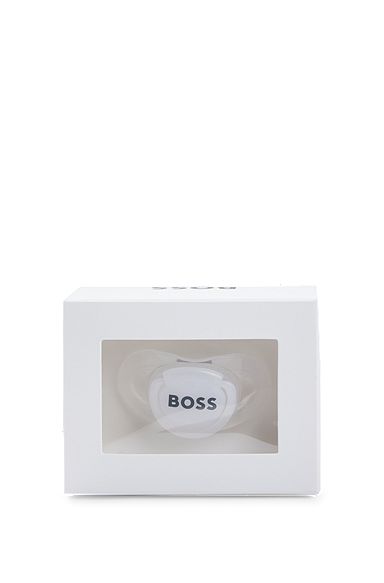 Gift-boxed logo dummy for babies, White