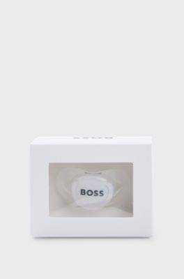 Gift-boxed logo dummy for babies, White