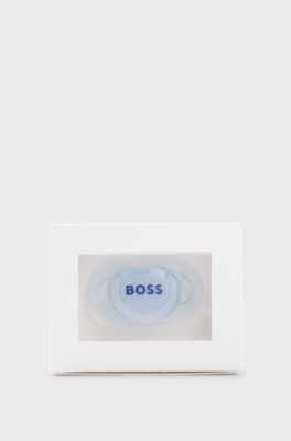 Babyspeen met logo in een cadeaubox, Lichtblauw