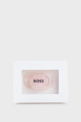Gift-boxed logo dummy for babies, light pink