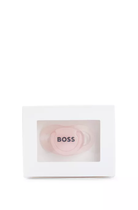 Chupete con logo para bebés en caja de regalo