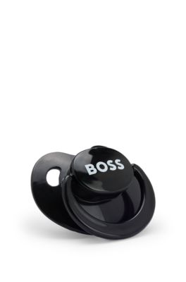 Babyspeen met logo in een cadeaubox, Zwart