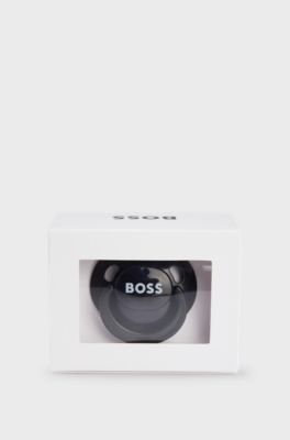 Baby-Schnuller mit Logo-Print in Geschenkbox, Schwarz