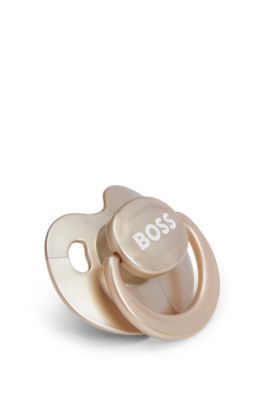 베이비 로고 공갈 젖꼭지 기프트 박스, 베이지