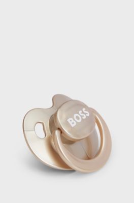 Gift-boxed logo dummy for babies, Beige