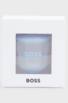 Gift-boxed cup for babies with handles and logo, Light Blue