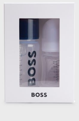 Coffret cadeau compos&eacute; de deux biberons sans BPA pour b&eacute;b&eacute;, Bleu fonc&eacute;
