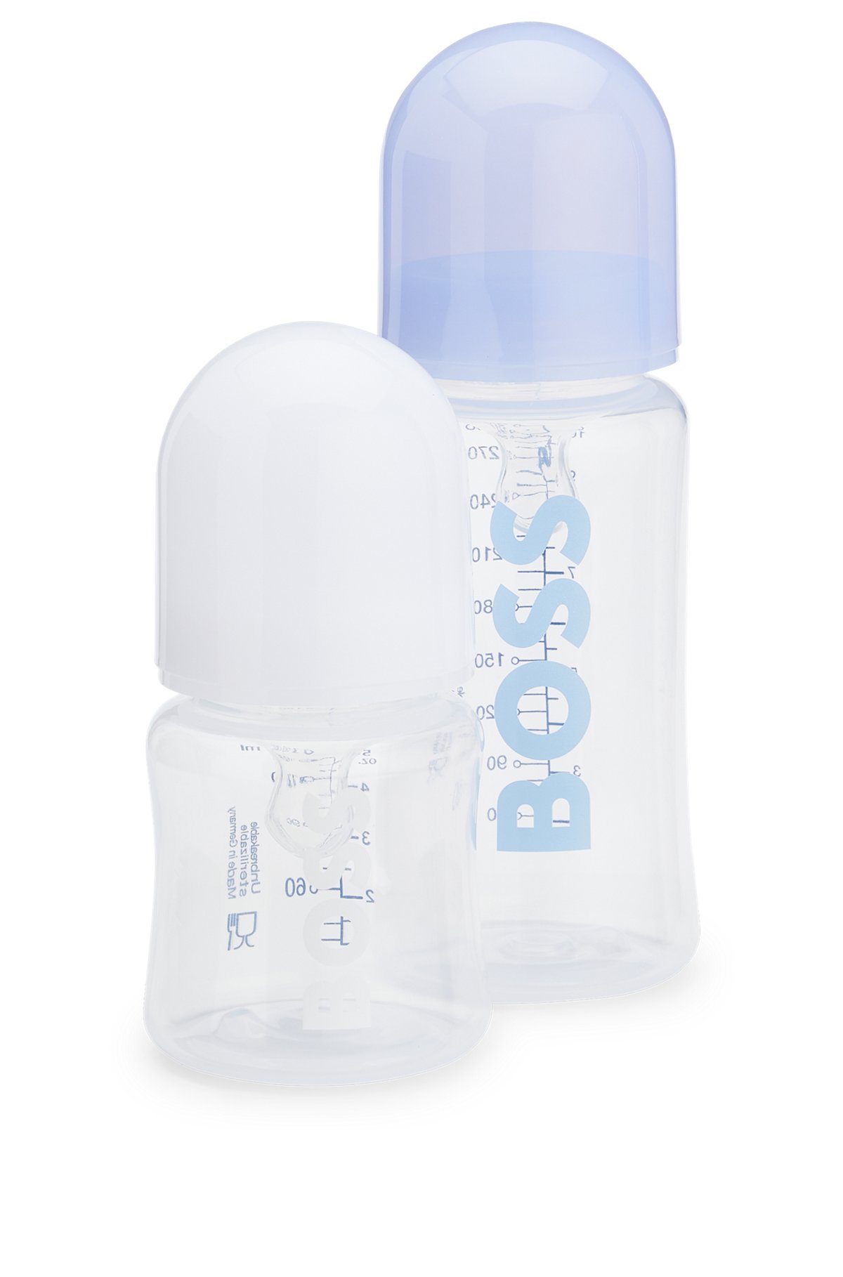Gift-boxed set of two BPA-free baby bottles, Light Blue