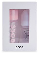 Gift-boxed set of two BPA-free baby bottles, light pink