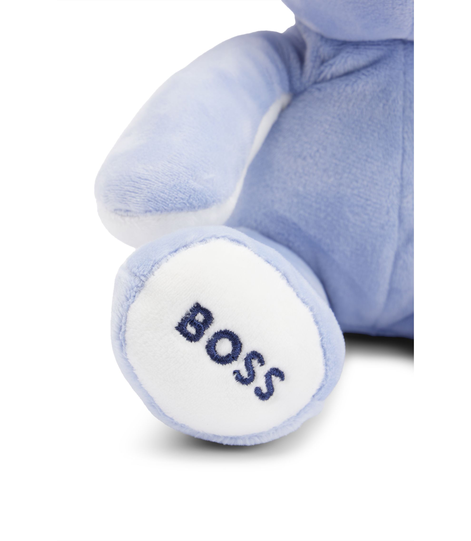 BOSS - 베이비 자수 로고 인조 퍼 인형 - 라이트 블루