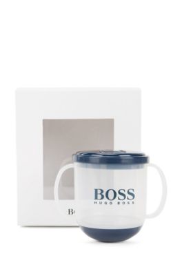 Gobelet pour b&eacute;b&eacute; avec couvercle et poign&eacute;es pratiques, Bleu fonc&eacute;