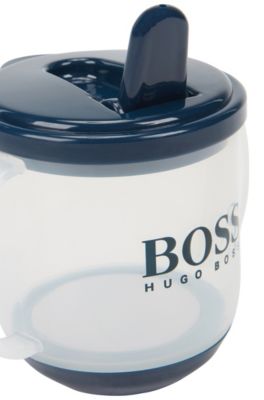 Gobelet pour b&eacute;b&eacute; avec couvercle et poign&eacute;es pratiques, Bleu fonc&eacute;