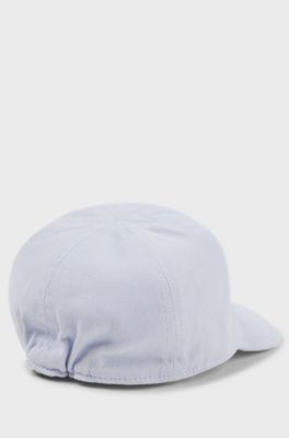 Baby reversible cap in lightweight cotton with logo details, Light Blue