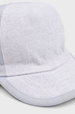 Baby reversible cap in lightweight cotton with logo details, Light Blue