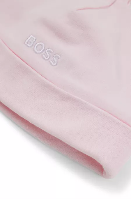 Bonnet pour bébé en coton pur à logo imprimé