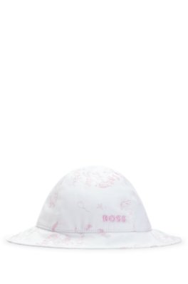 Bonnet pour bébé à imprimé lapin avec liens à nouer