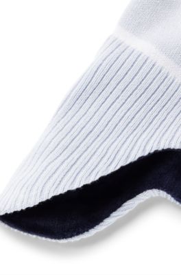 Baby beanie hat with pompom and ear covers, Light Blue