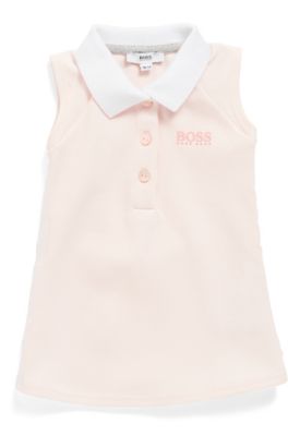Baby tennis dress in stretch jersey, light pink