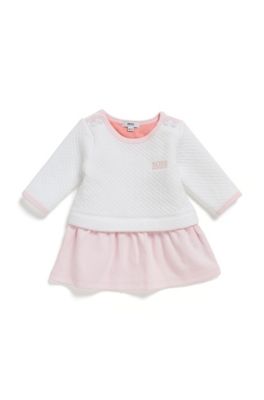 Baby two-in-one dress with embroidered logo
