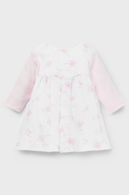 Gift-boxed two-in-one baby dress, White