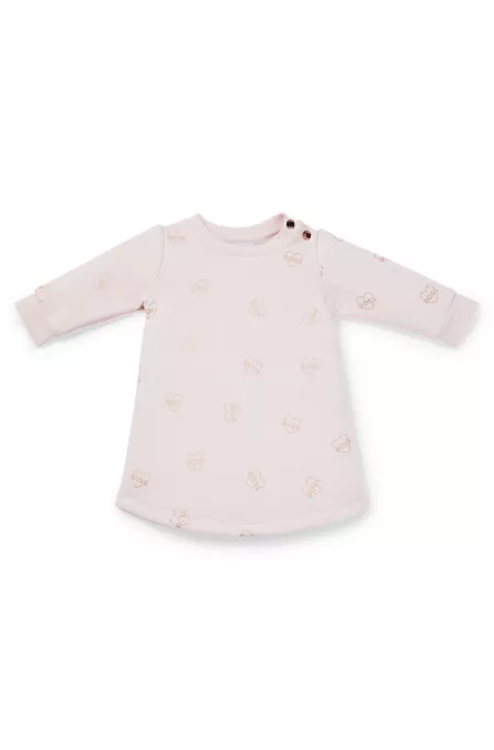 Robe en coton mélangé pour bébé avec logos imprimés