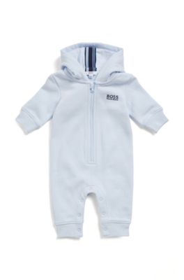 Baby all-in-one fleece suit with hood