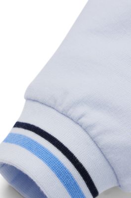 Baby tracksuit bottoms with printed and embroidered logo, Light Blue