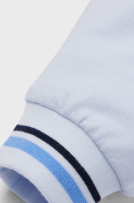 Baby tracksuit bottoms with printed and embroidered logo, Light Blue