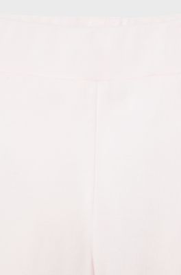 Baby leggings with logo-print hem, light pink