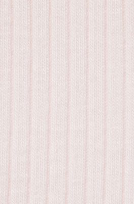 Baby leggings in a striped stretch-cotton blend, Light Pink