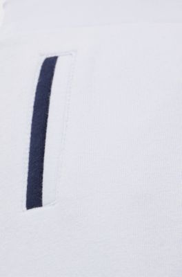 Baby tracksuit bottoms in French terry with logo print, Light Blue